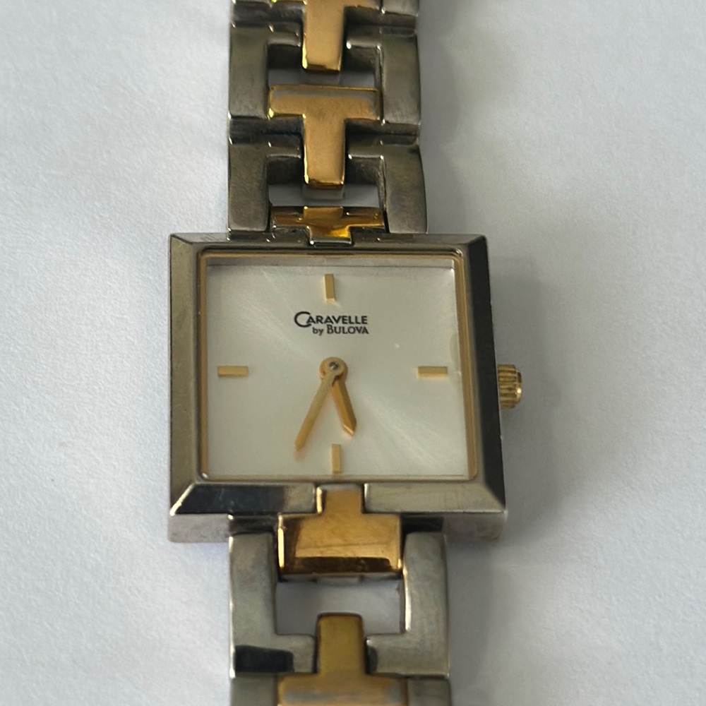 Beautiful Silver & Gold Watch by Caravelle Watch by Bulova